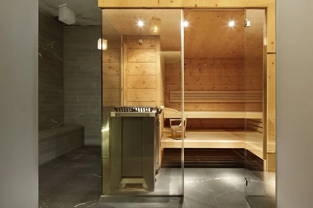 the sauna at Hotel Steffani