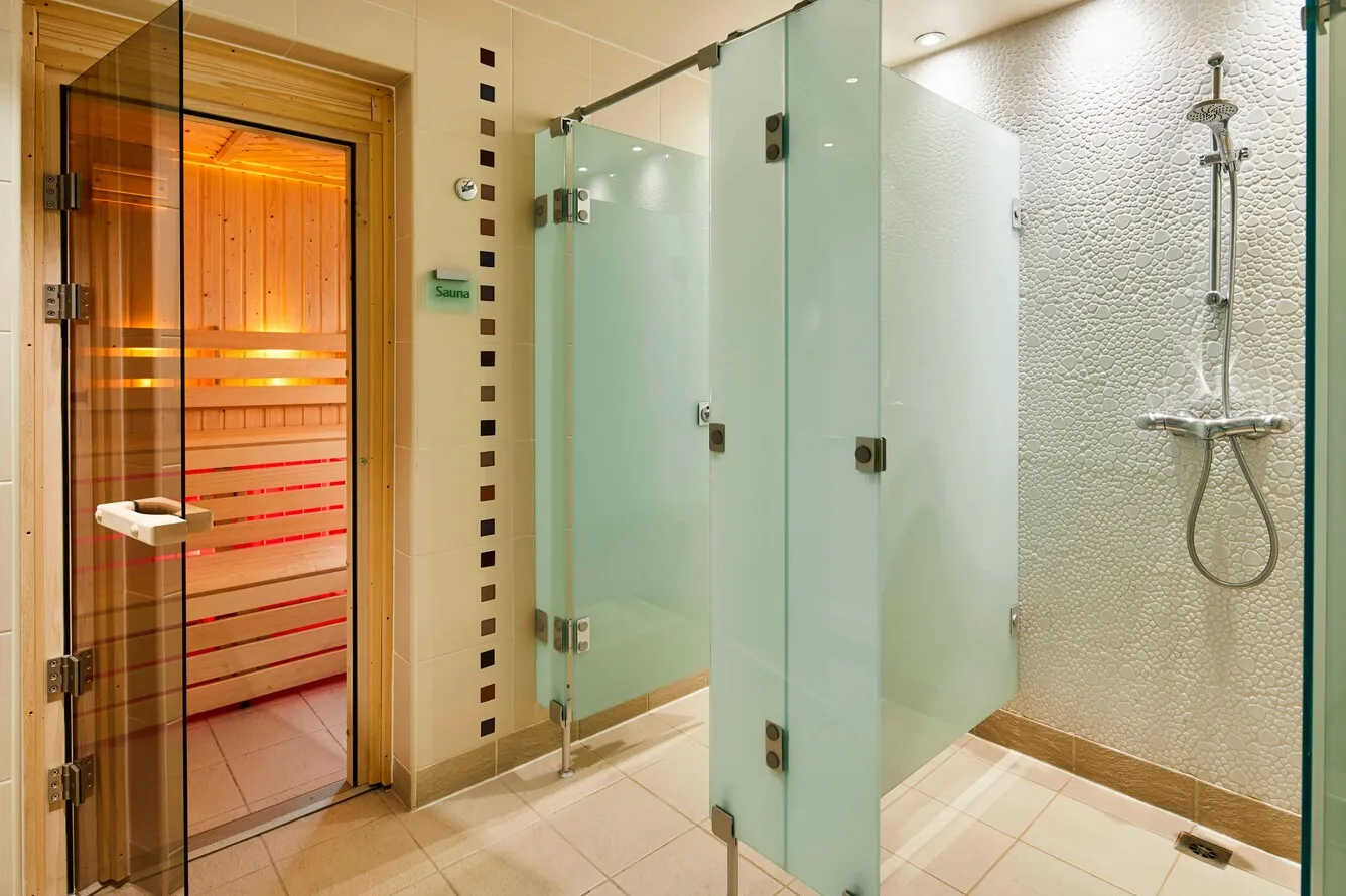 the sauna at London Marriott Hotel Canary Wharf