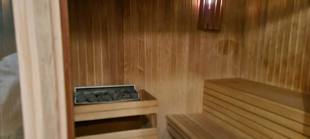 the sauna at Freys Hotel