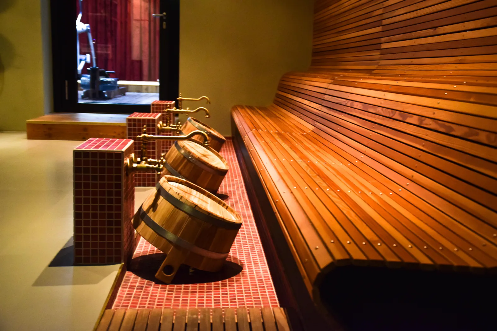 the sauna at 25hours Vienna Museumsquartier