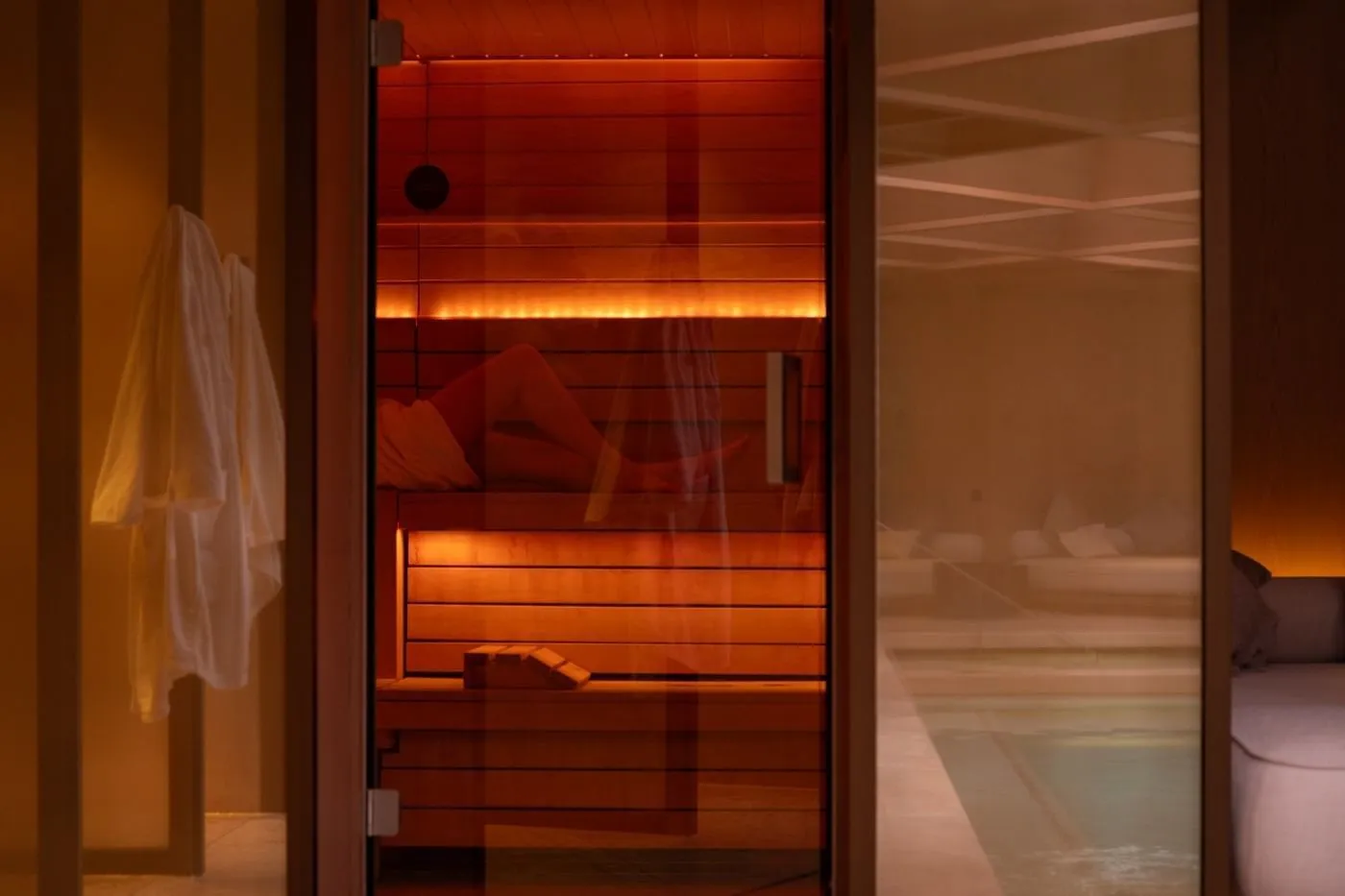 the sauna at The Londoner