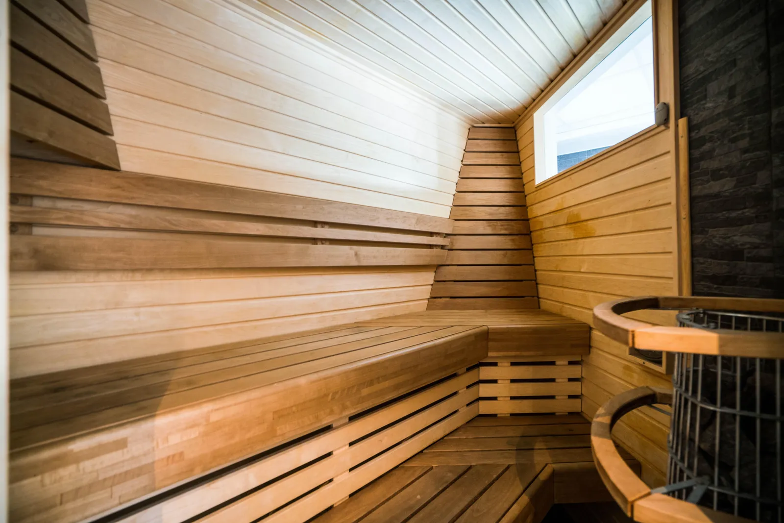 the sauna at Scandic Kista