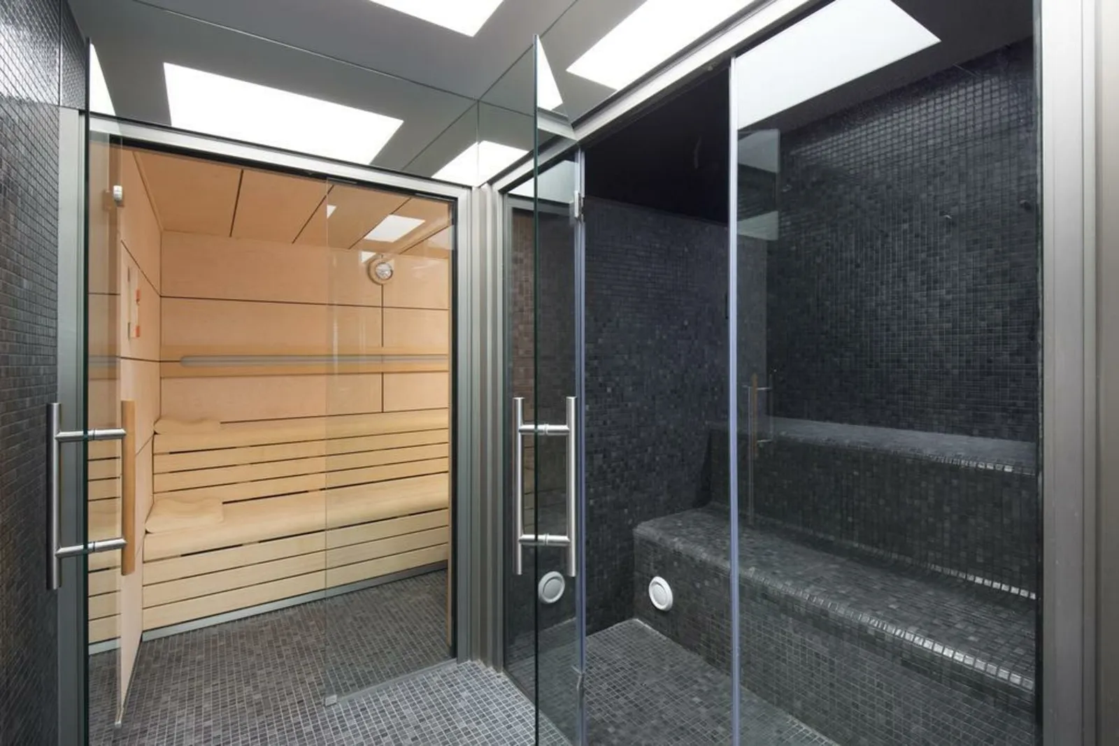 the sauna at Hotel SB Glow