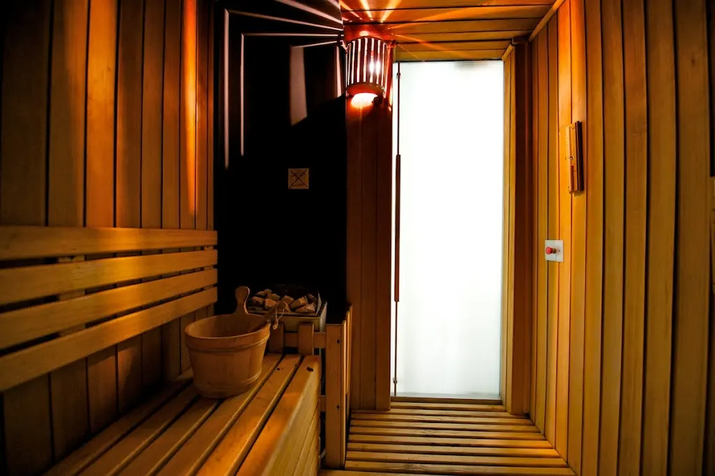 the sauna at Grand Visconti Palace