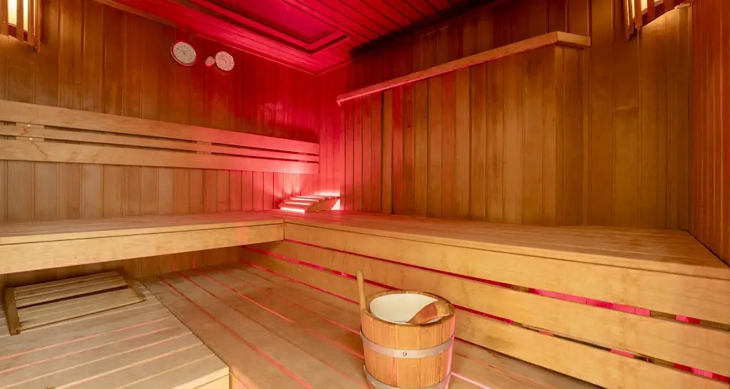 the sauna at Plaza Premium Wien