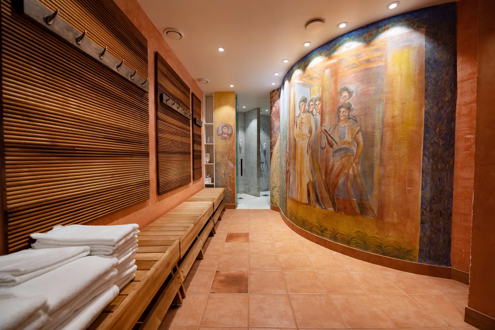 the sauna at Hotel Arthur