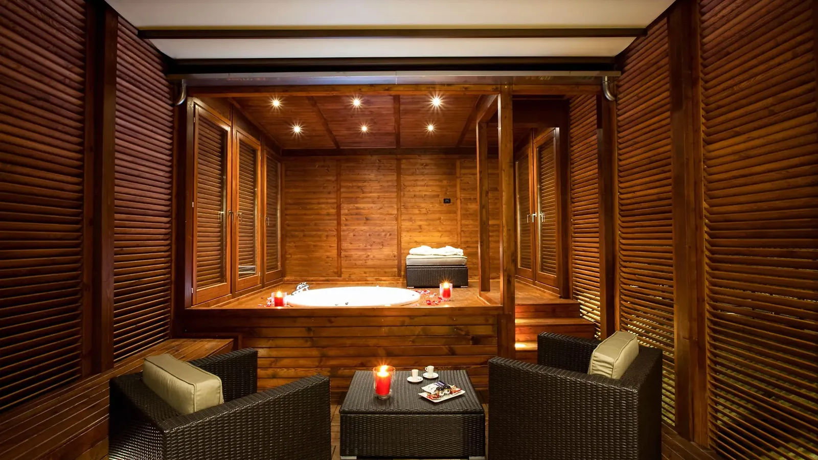 the sauna at Montenapoleone Suites