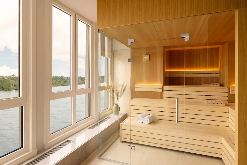 the sauna at Hilton Vienna Waterfront