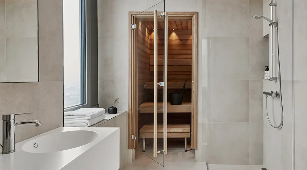 the sauna at Original Sokos Hotel Tripla