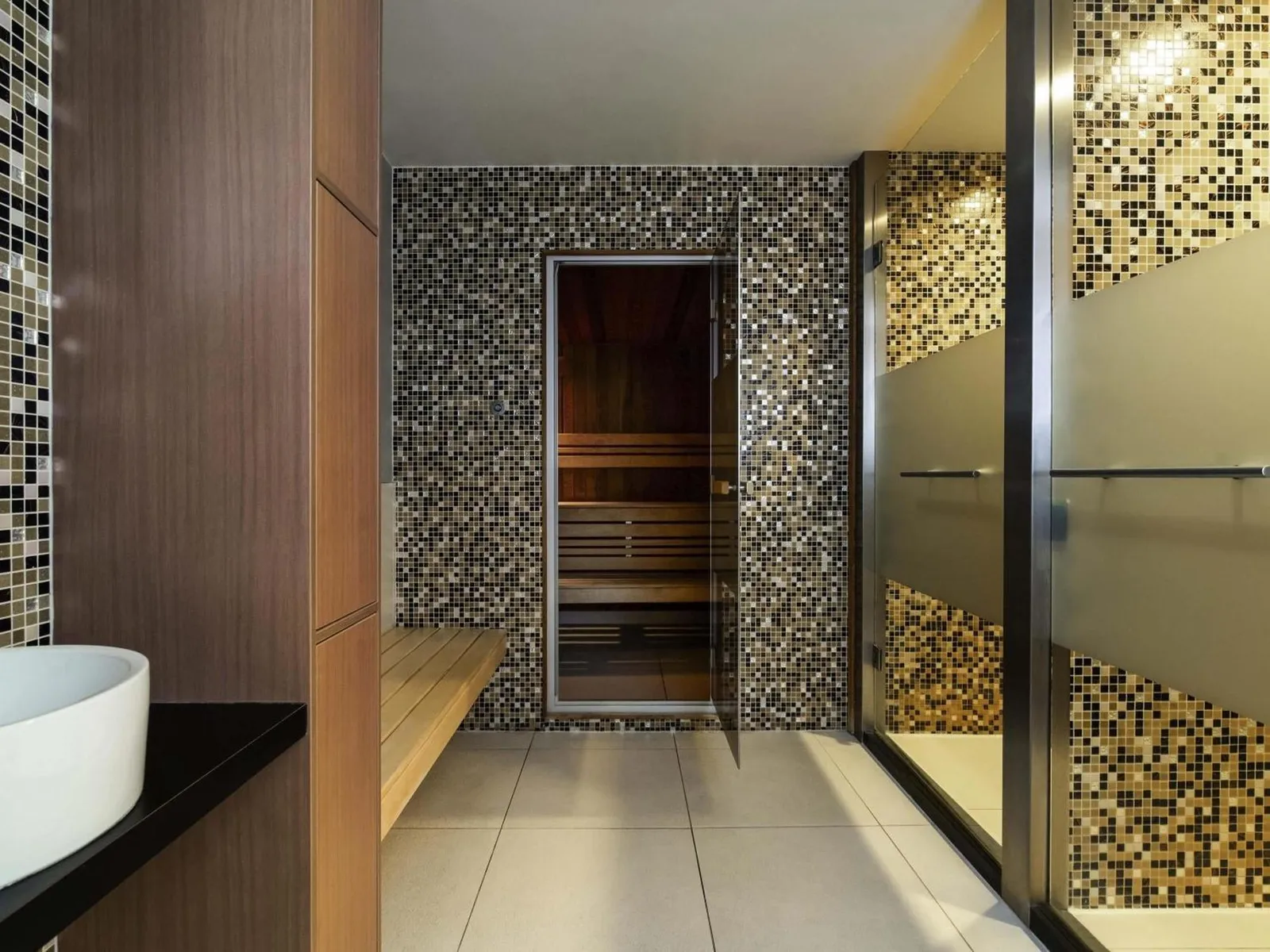 the sauna at Novotel Amsterdam City
