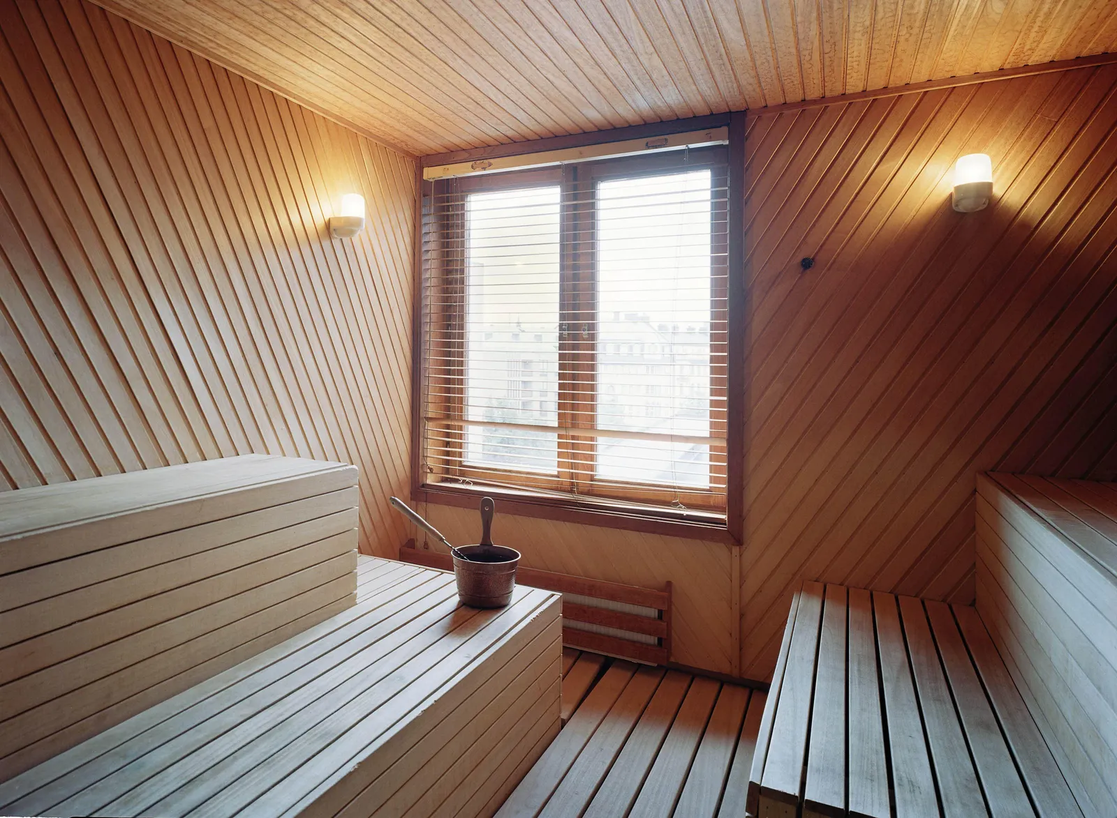 the sauna at Scandic Park