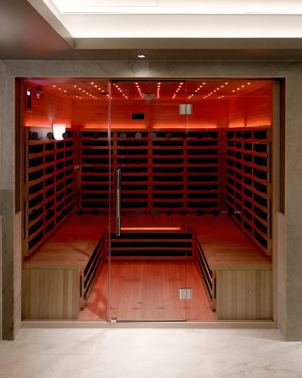 the sauna at Villa Dahlia