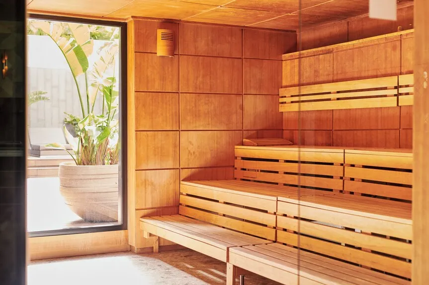the sauna at Grand Hyatt Barcelona