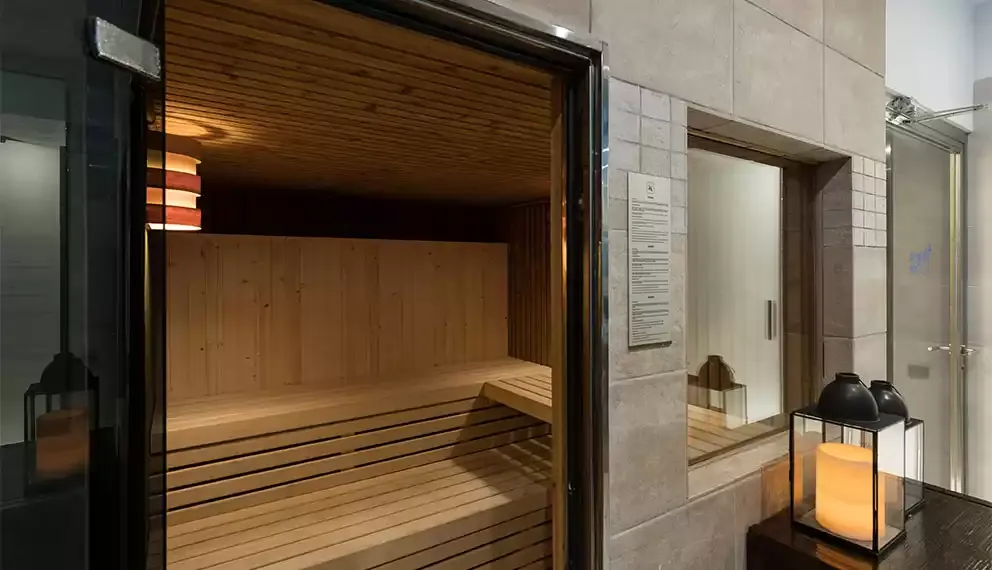 the sauna at Catalonia Ramblas